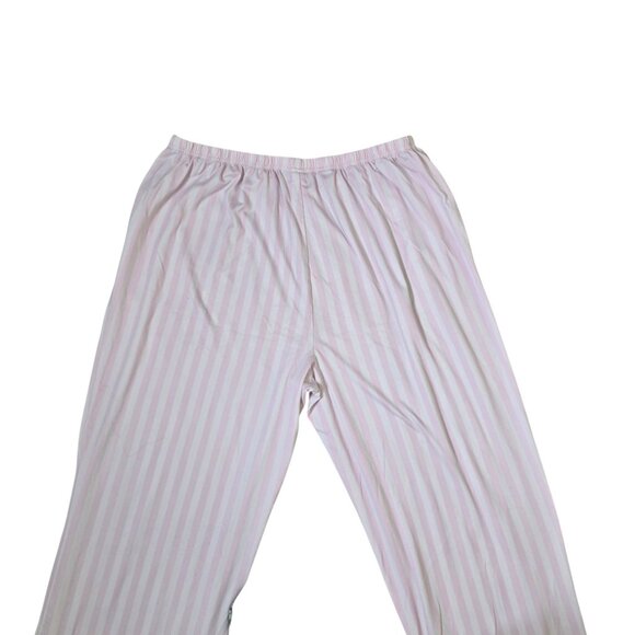 Laura Ashley Vertical Striped Soft Lounge Pajama Pants Womens Size XL Pink - Picture 5 of 8
